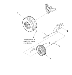 Wheel And Tire Group (W7500978) Diagram and Parts List for 107287910-7800340,ZTS7500 2008 Briggs and Stratton Lawn Tractor Accessories